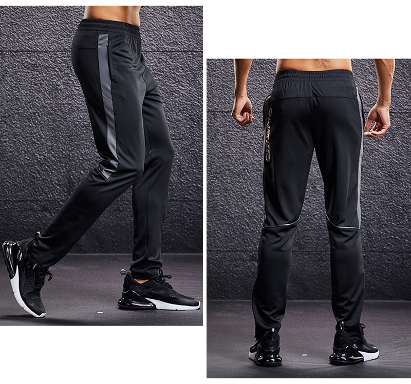 Men's Zipper Pocket Sport Pants: Running. Soccer. and Fitness - true deals club