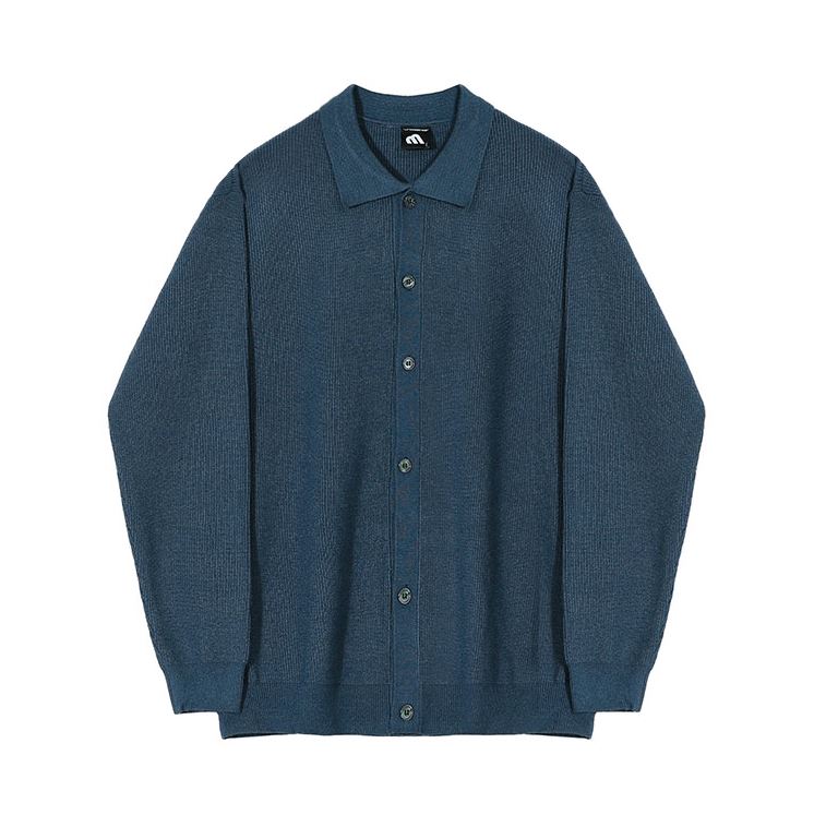 Maxct 5516 KNITTED FULL BUTTON-UP COLLAR SWEATER