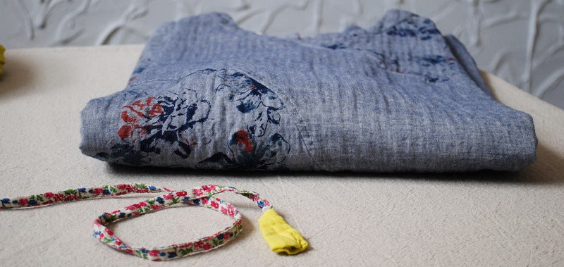 Spring Loose Soft Vintage Ethnic Style Printed Cotton Linen Dresses