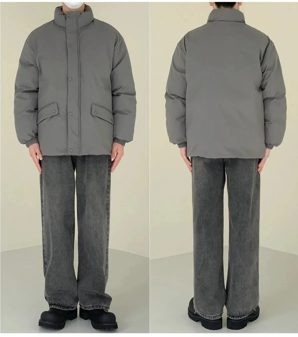 Maxct Filled Cotton Stand Collar Down Jacket