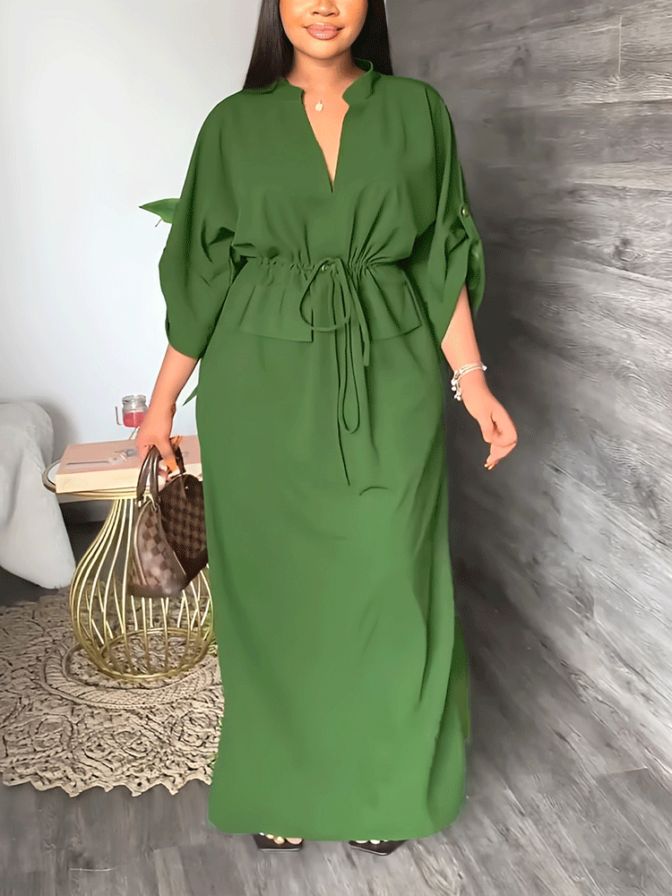 V-neck Split Maxi Dress Maxct