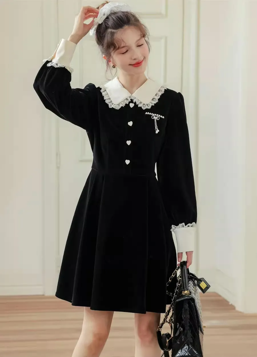 Kiki Love Velveteen Dress Maxct