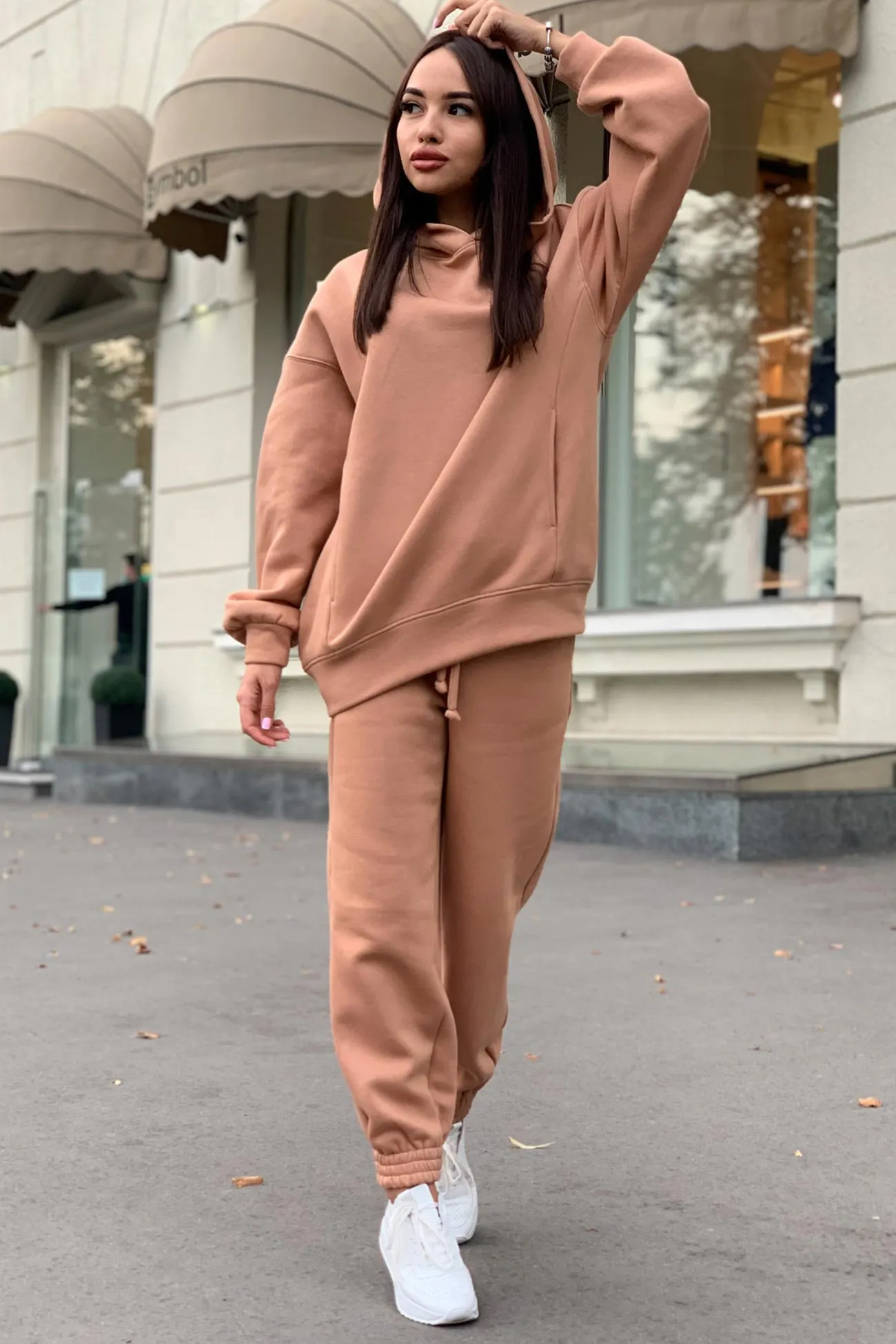 Maxct Pocketed Hoodie Elastic Waist Long Pants Set
