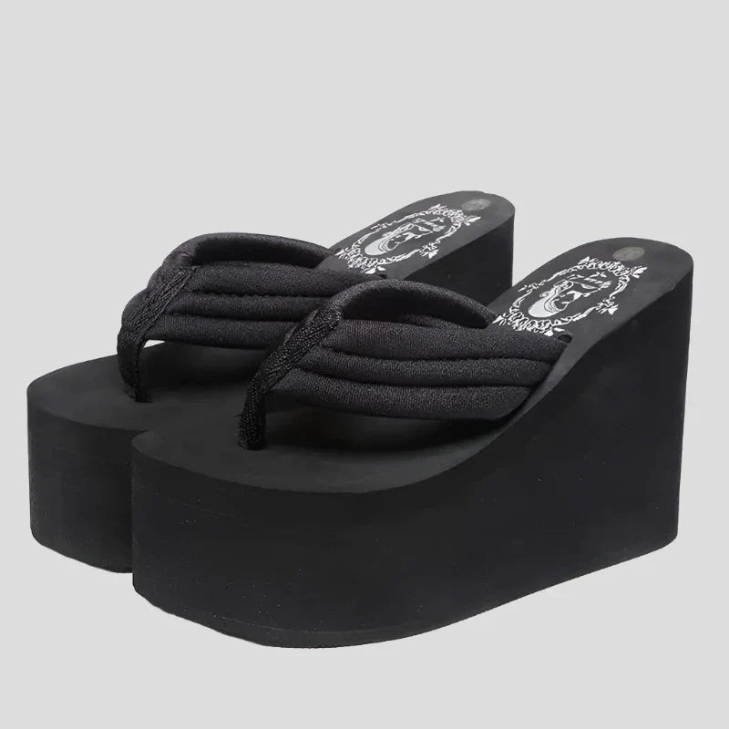 11cm Platform Sandals - Black EVA High Heels for Women Maxct