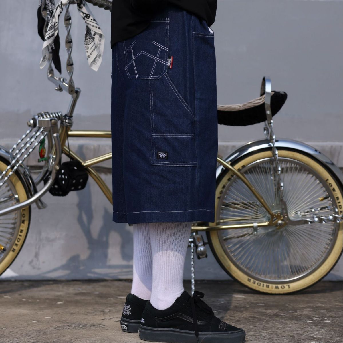 Oversized Jorts Summer Jeans Shorts Men's Wide Leg Baggy Y2K Denim Shorts
