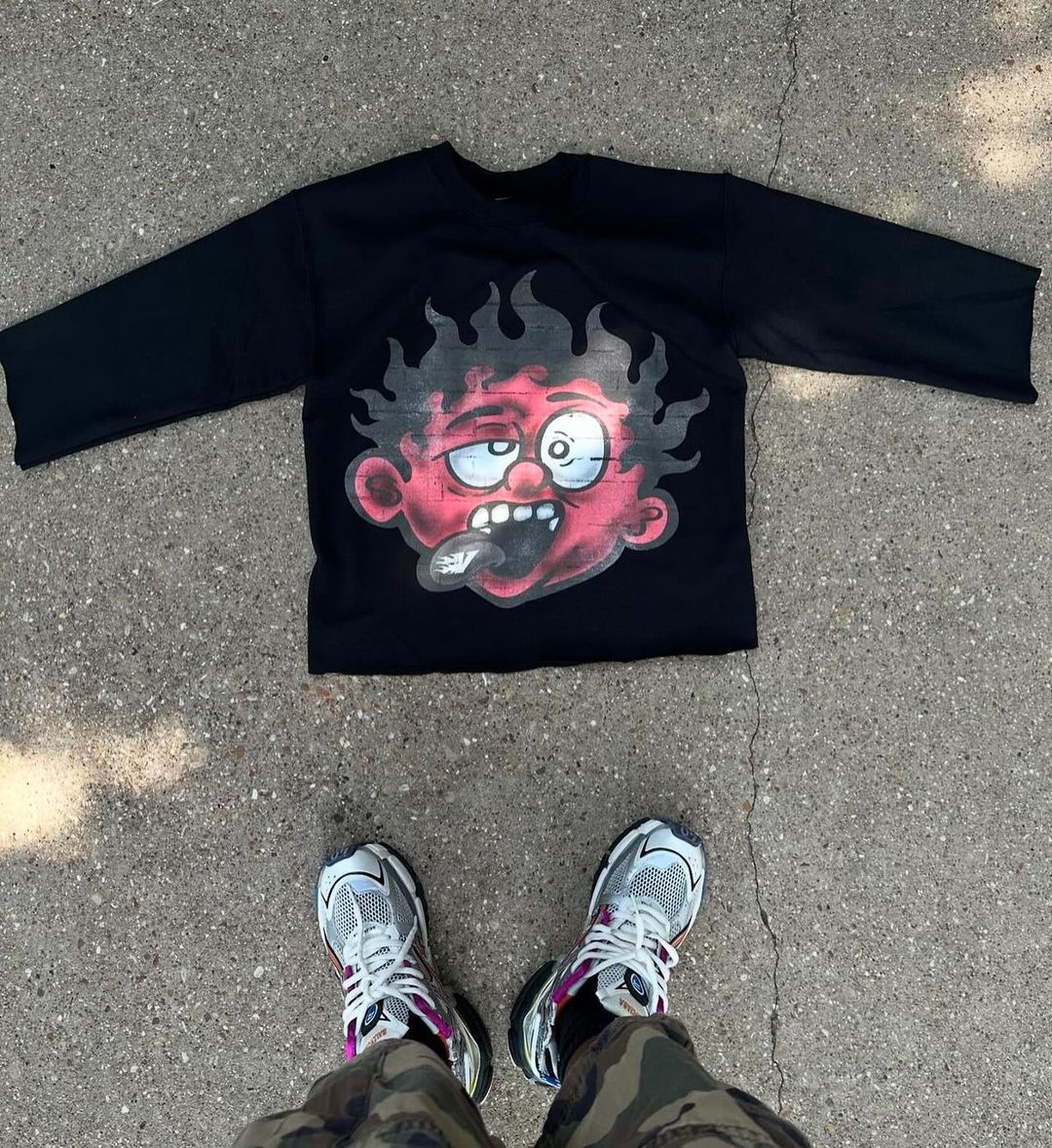 Y2K Harajuku Hip Hop Gothic Cartoon Pattern Printed Men T-shirt Fashion Street Clothing Men and Women Large Cotton Short Sleeves