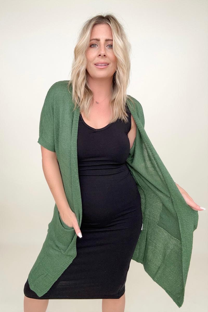 Maxct &Shorts Sleeve Light Knit Dolman Cardigan