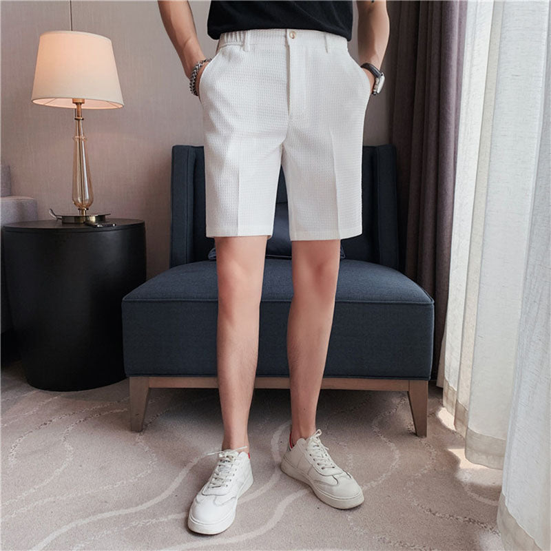 Maxct Plaid Embossed Casual Shorts