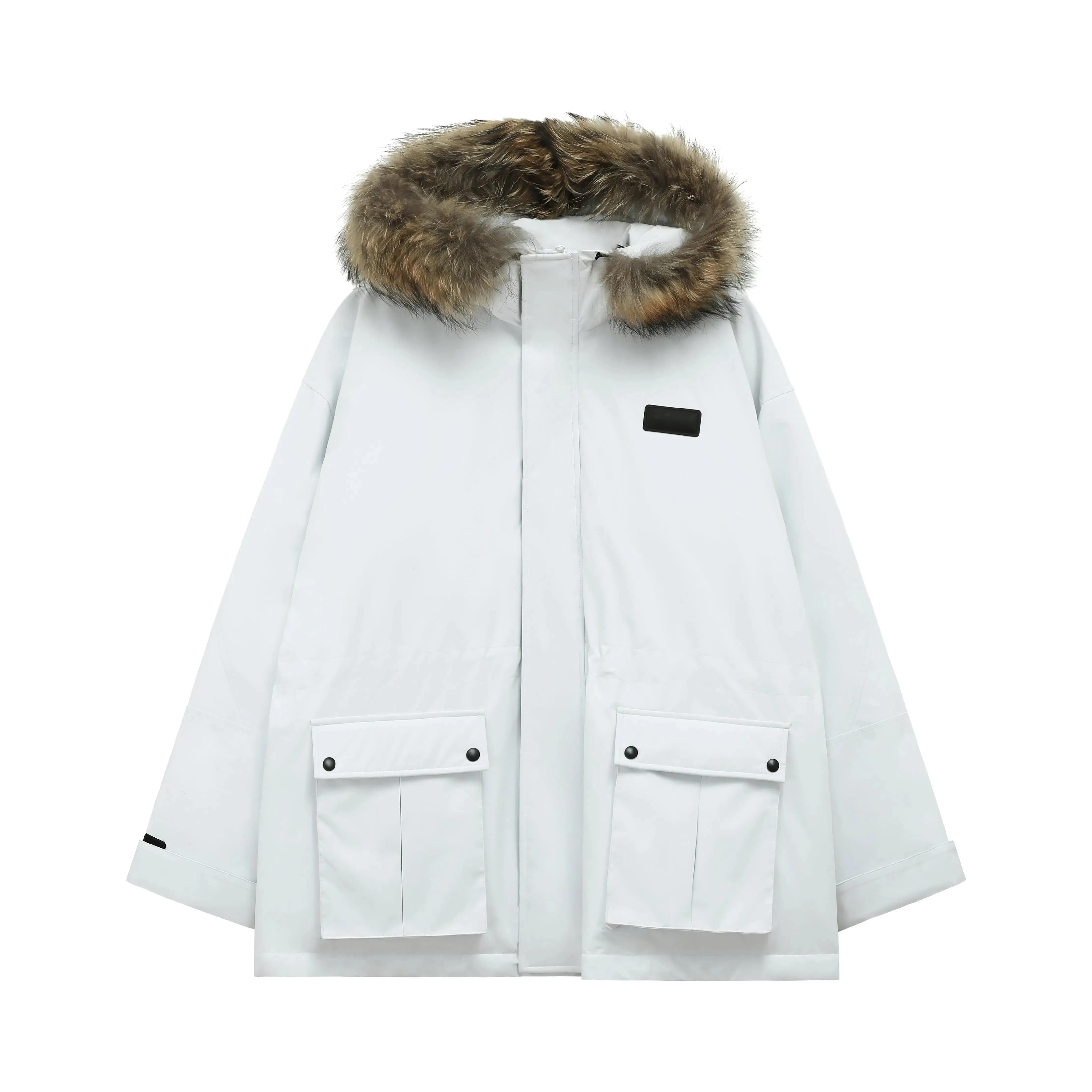Maxct Fur Collar Velcro Ski Jacket