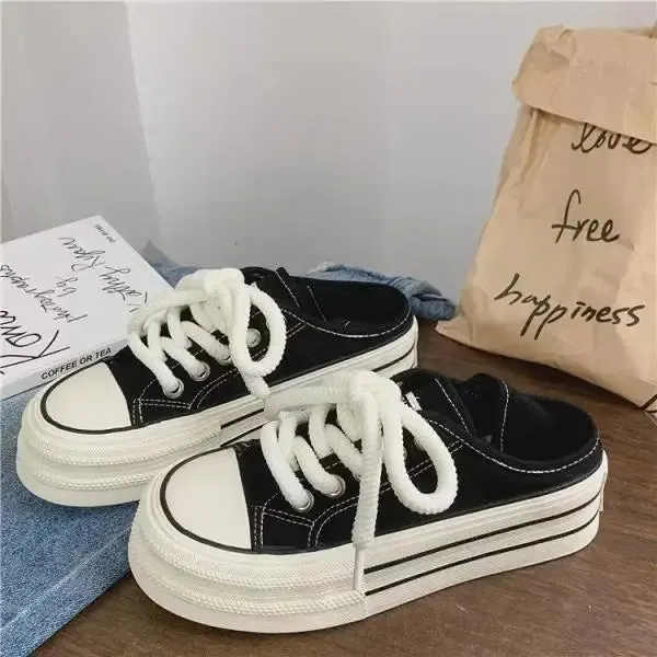 Shoes for Teen Girls Canvas Platform Sneakers Maxct