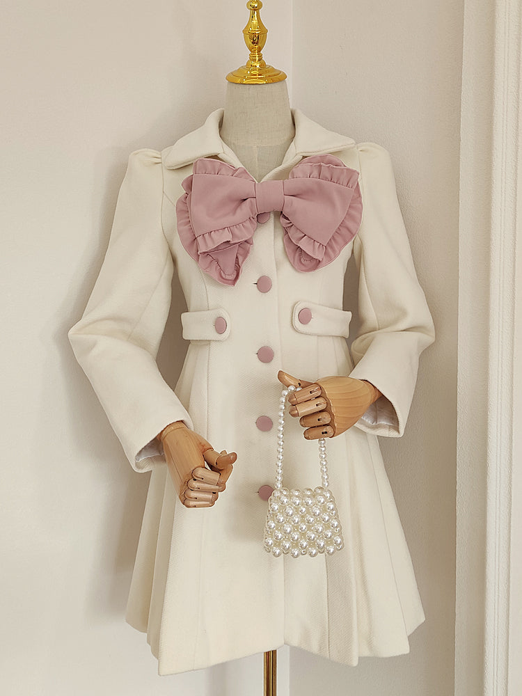 Sweet Bow Dress Coat Maxct