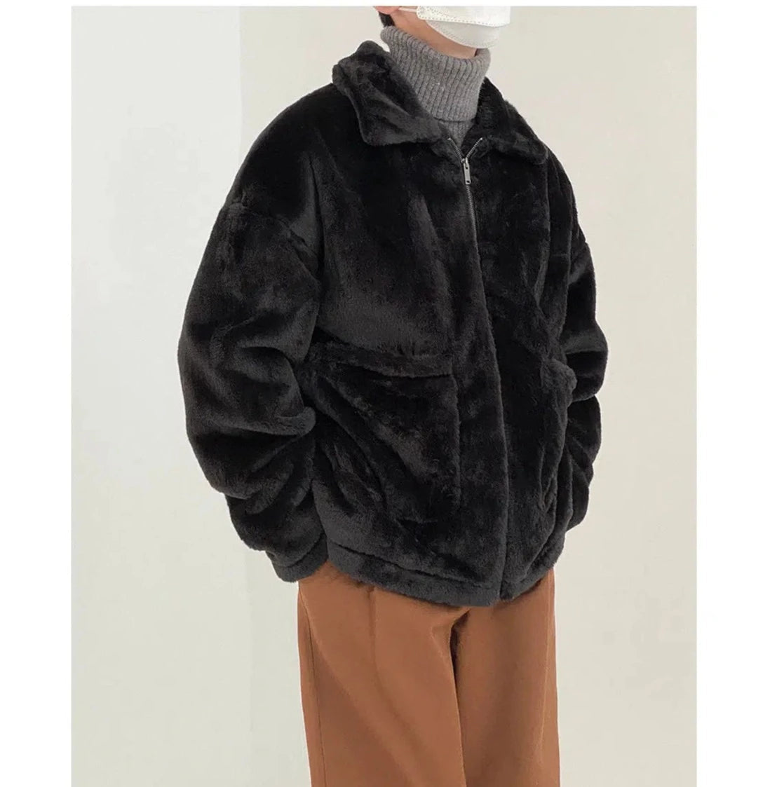 Maxct Rabbit Fur Lapel Coat