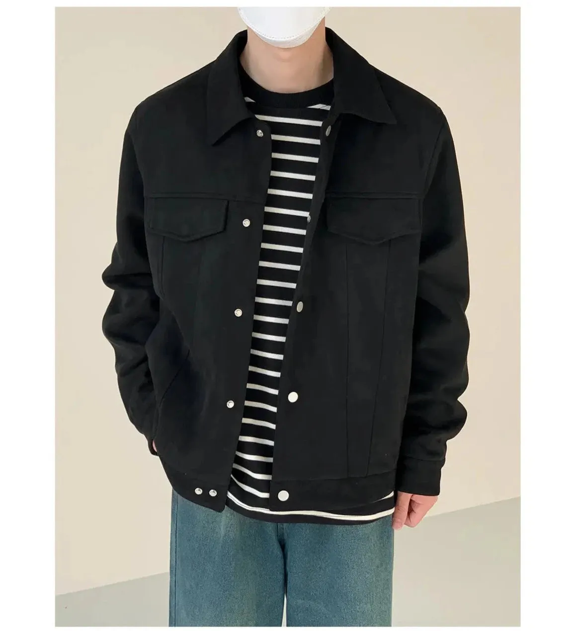 Maxct Side Seam Pocket Suede Jacket