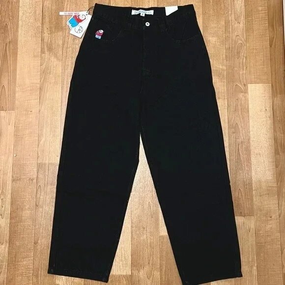 Maxct Dress Y2K Big Boy Jeans Hip-Hop Cartoon Graphic Embroidered Loose Jeans Tall