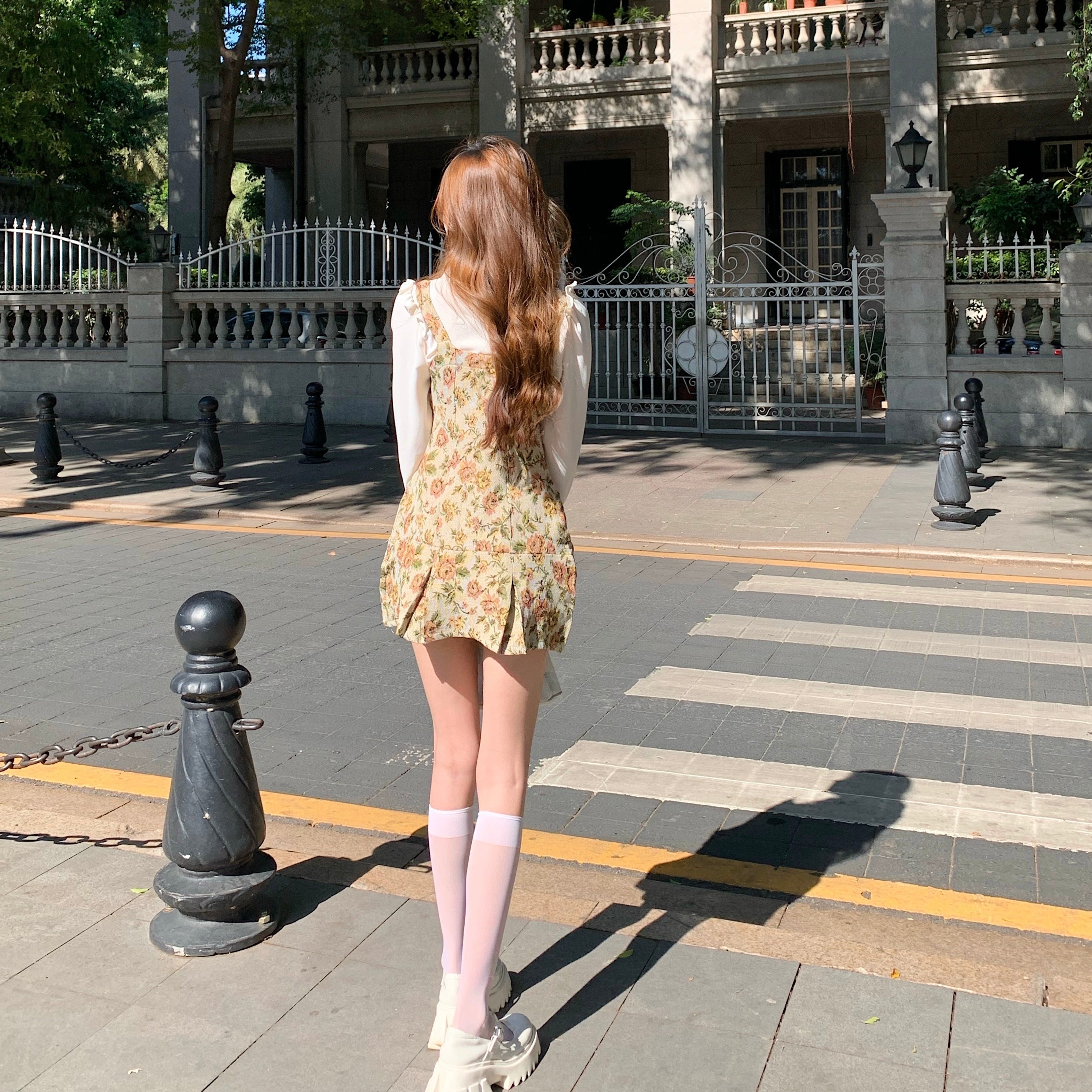 Rustic Floral Twofer Dress Maxct