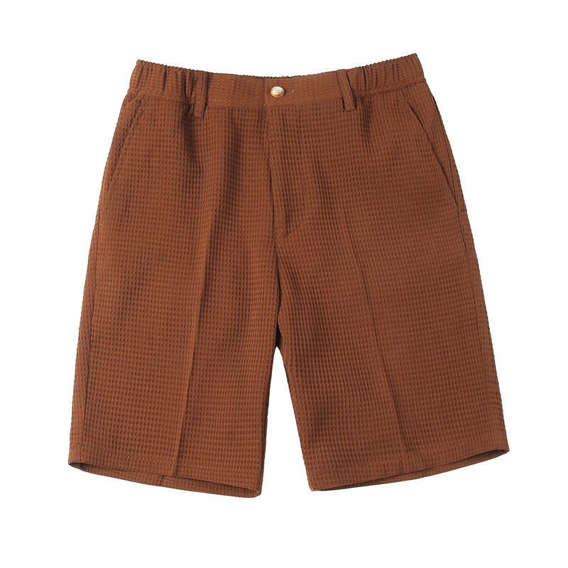 Maxct Plaid Embossed Casual Shorts