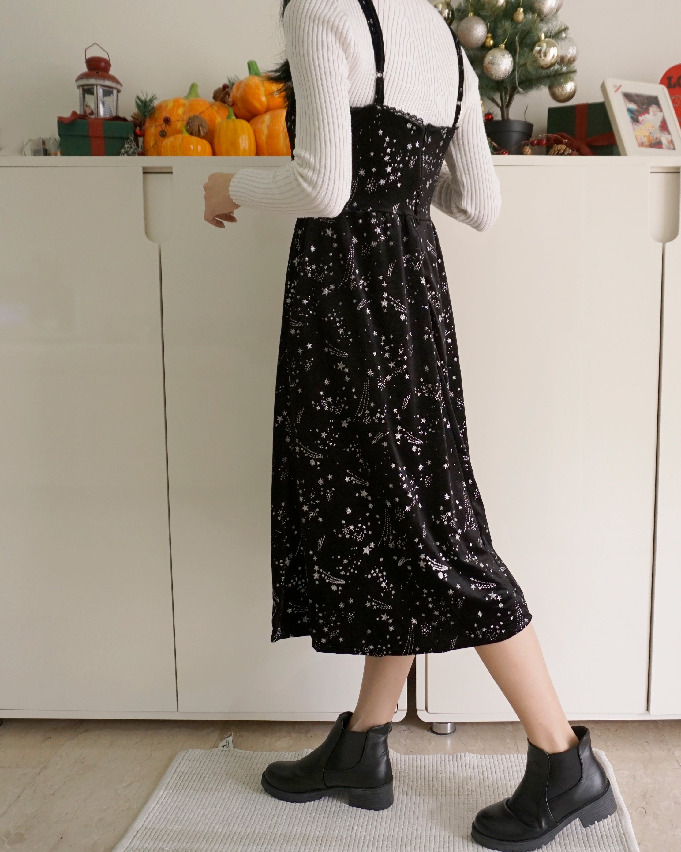 Starry Velvet Cami Midi Dress Maxct