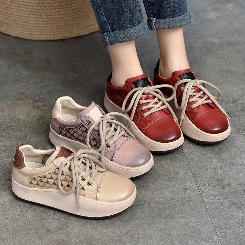 Versatile Hollow Thick Bottom Mid-Heels Shoes Maxct