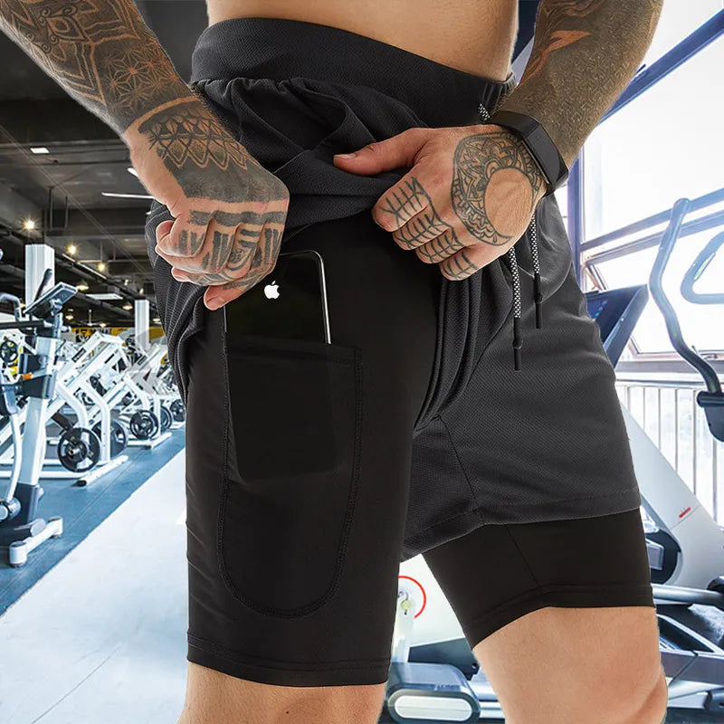 Men's 2-in-1 Double-Deck Sport Shorts Maxct - Image 3