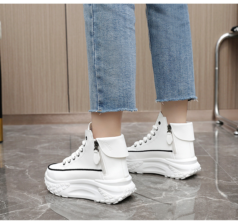 Comfort Elevated Luxury Fashion High-Top Platform Sneakers for Women