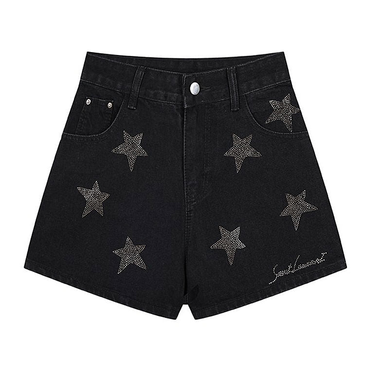 Superstar Behavior Rhinestone Shorts Maxct