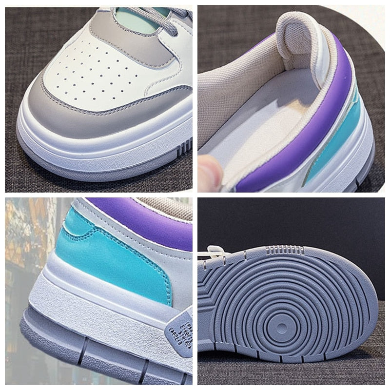 5cm Leather Wedge Sneakers for Women Maxct