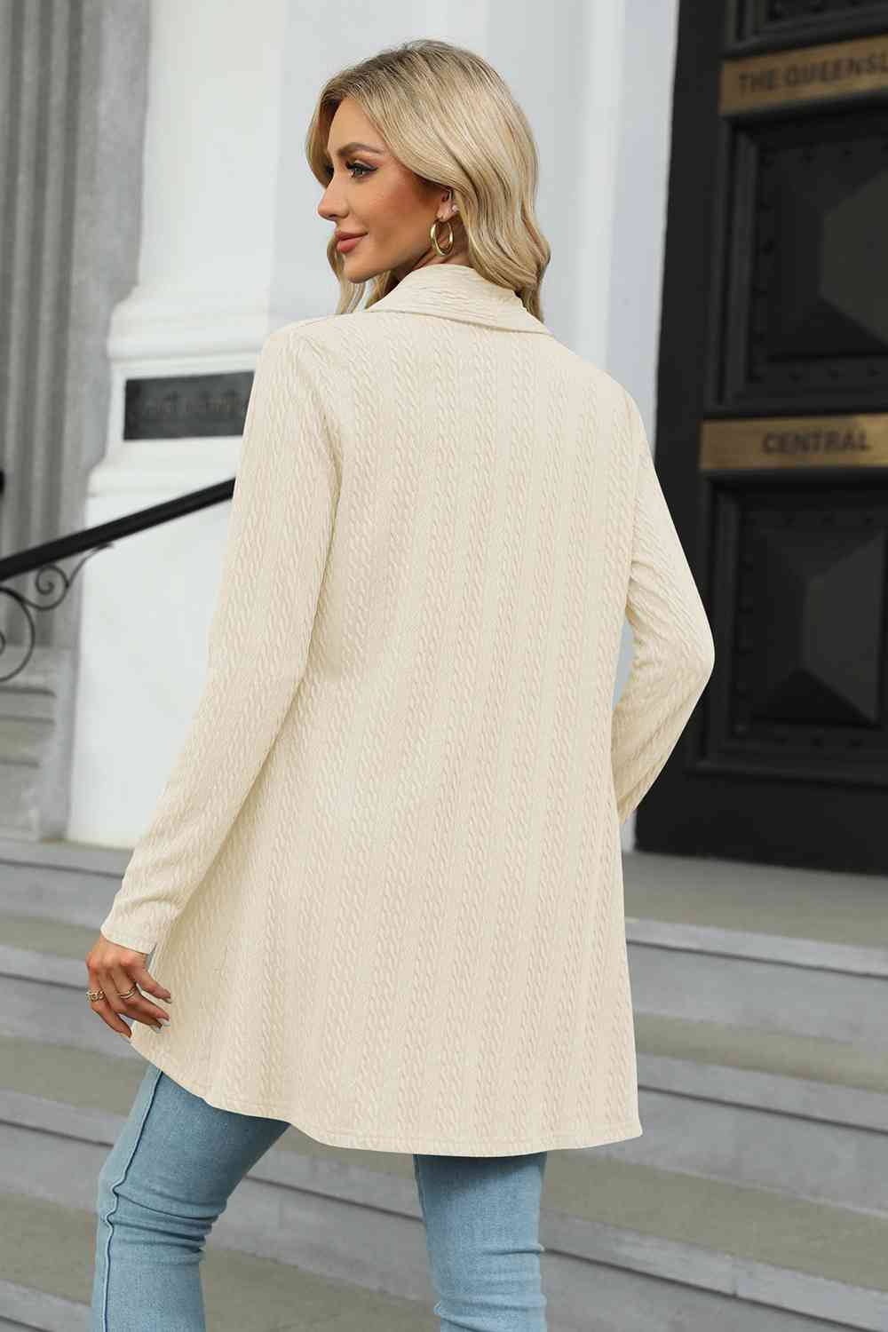Maxct &Open Front Long Sleeve Cardigan