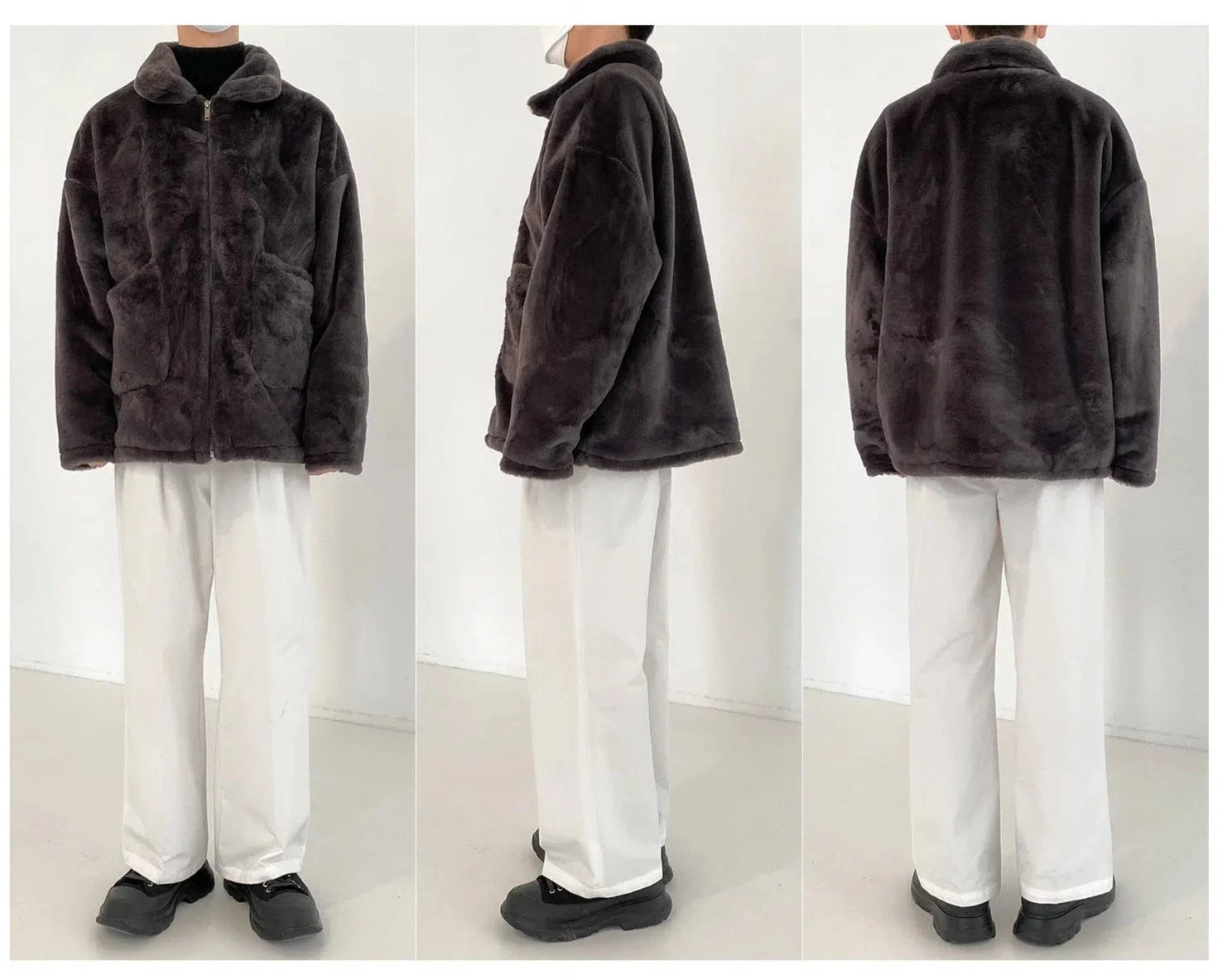 Maxct Rabbit Fur Lapel Coat