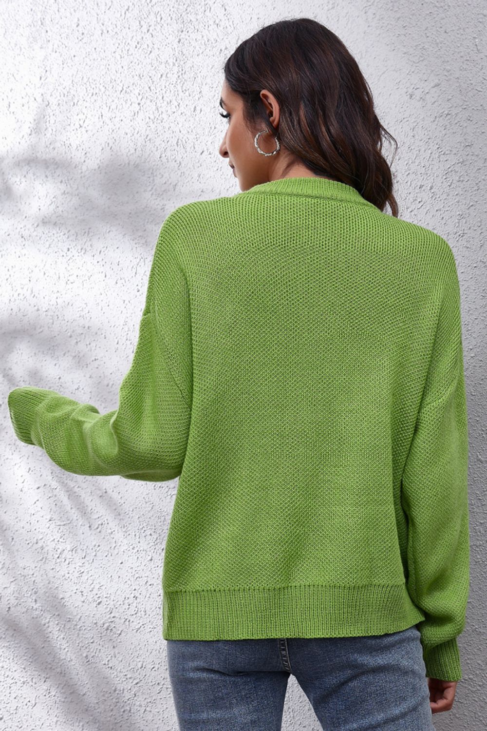 Maxct &Flower Graphic Drop Shoulder Sweater