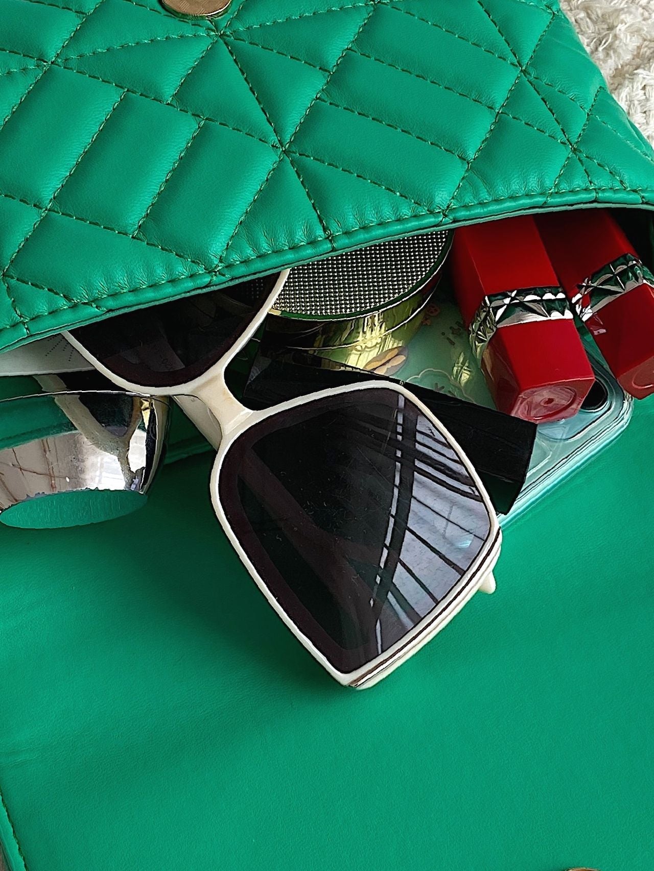 Bag For Love - Minimalist Quilted Flap Square Bag - Women Maxct Bags