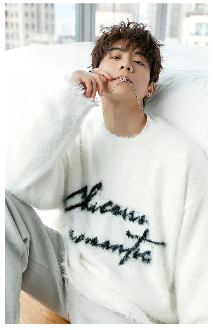 Maxct Printed Letter Sweater