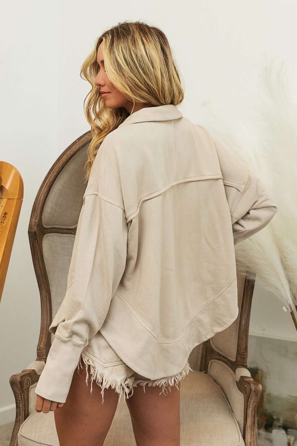 Maxct &BiBi Washed Thumbhole Cuff Sweatshirt