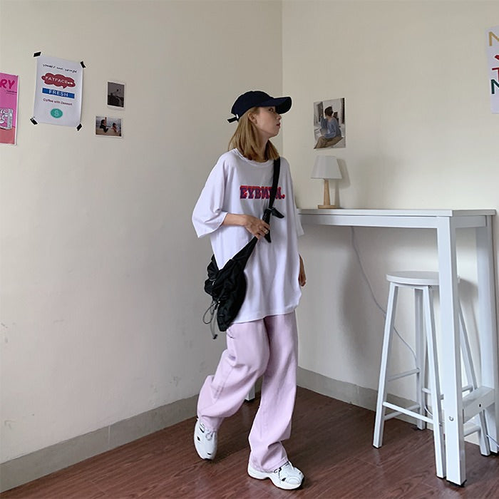 Lavender Skater Girl Wide Jeans Maxct