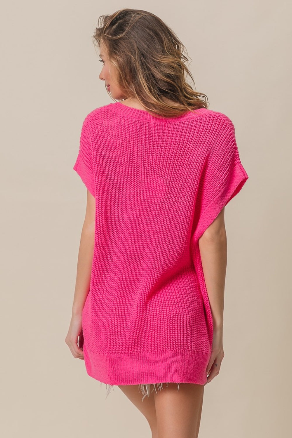 Maxct &BiBi Patch Pocket Short Sleeve Sweater
