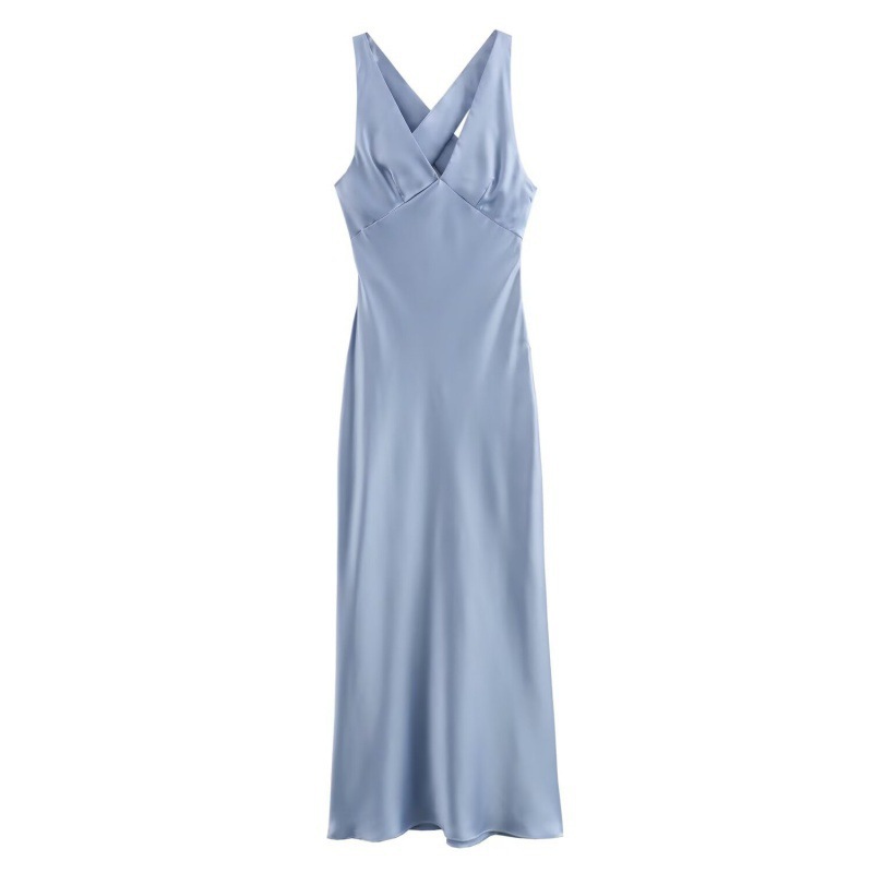 Maxct jester dress to impress Spring New Silk Satin Texture Slim Backless Dress 3272399