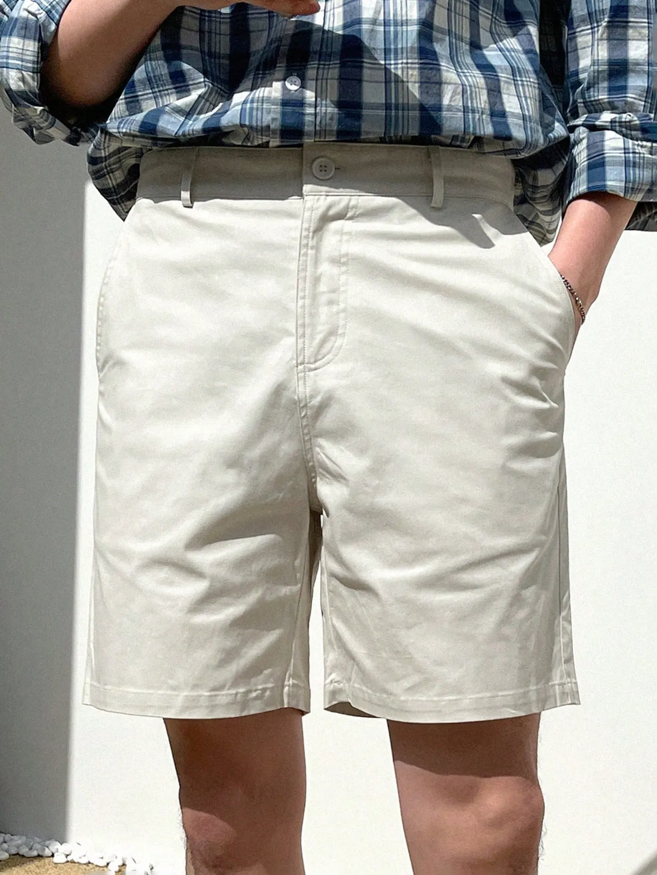 Maxct Men Summer Solid Color Casual Daily Match Spring And Summer Shorts