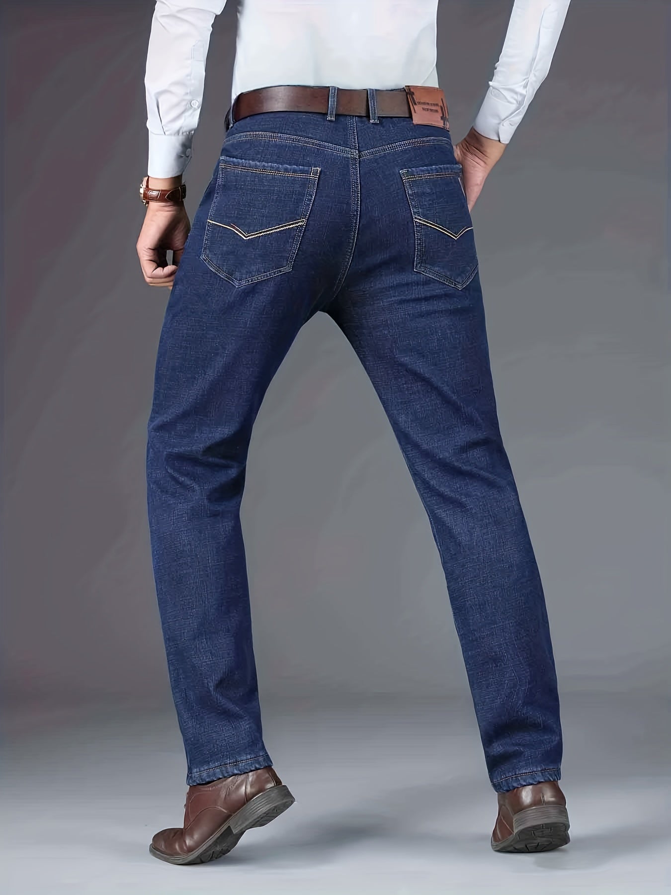 Maxct Chic Jeans For Business, Men's Semi-formal Stretch Dress Pants For All Seasons, Father's Gift