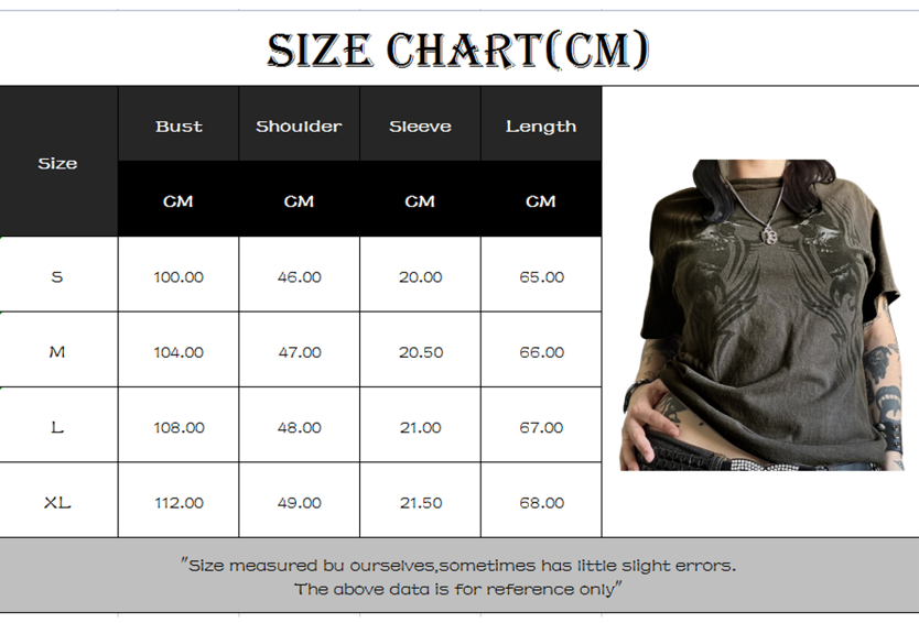 y2k Aesthetic Fairy Grunge Vintage Tops Graphic Print Brown T-Shirt Short Sleeve Slim Pullover Sweats Tees Harajuku Retro Women