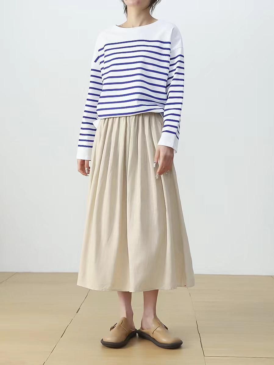 Maxct Striped Knit Long Sleeve T-Shirt