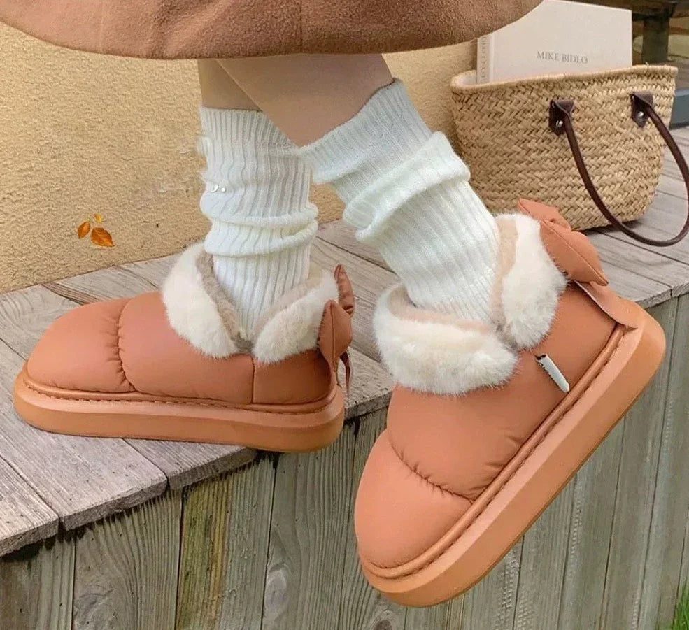 Booties for Women Winter Cute Bow Ankle Boots Maxct