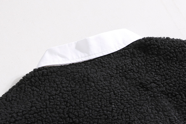 Maxct 6348 Fleece Two Tone Collar Shirt Sweater