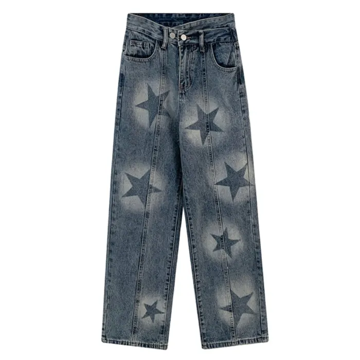 Aesthetic Star Washed Jeans Maxct