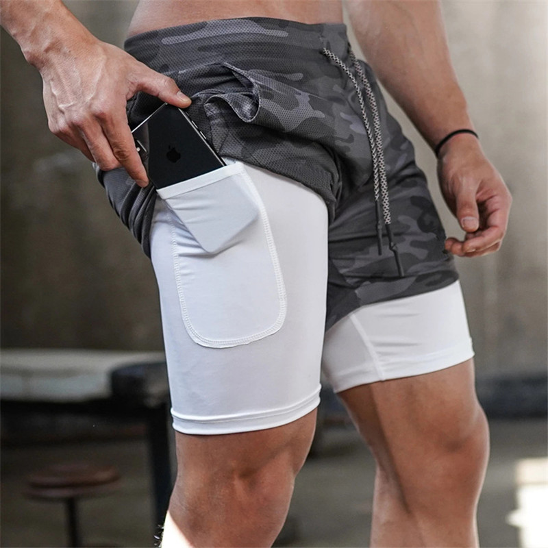 Men's 2-in-1 Running Shorts: Quick Dry Fitness Workout - true deals club