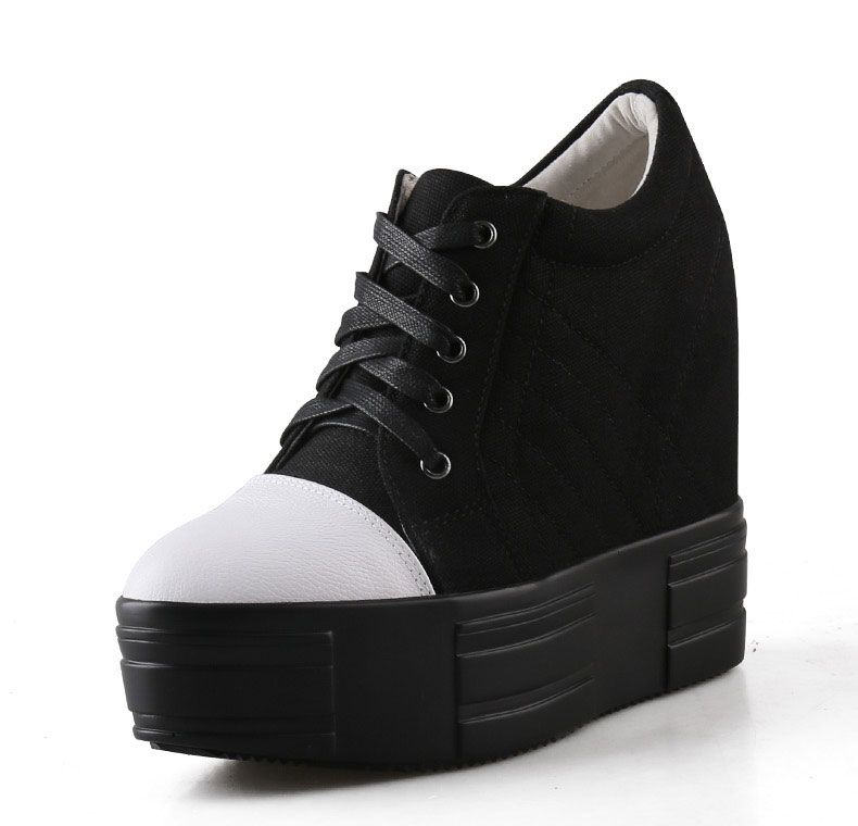 Women's 13cm Round Toe Denim Sneakers - true deals club