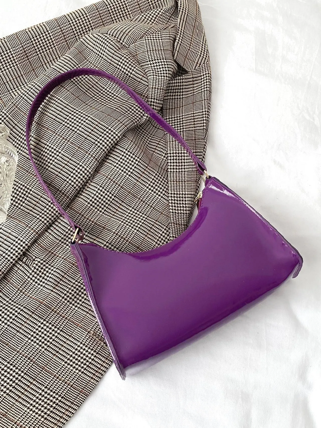 Bag For Love - Artificial Patent Leather Square Bag  - Women Maxct Bags