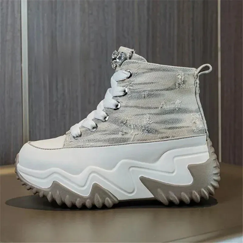 7cm Canvas Platform Sneakers Maxct