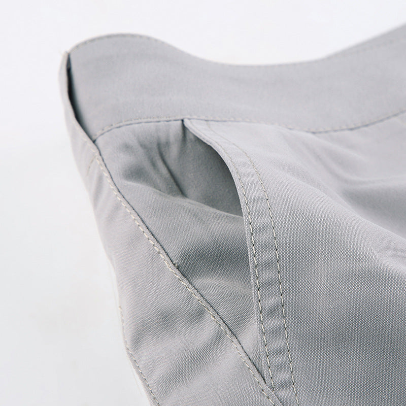 Washed Gray Baggy Cargo Jeans Maxct