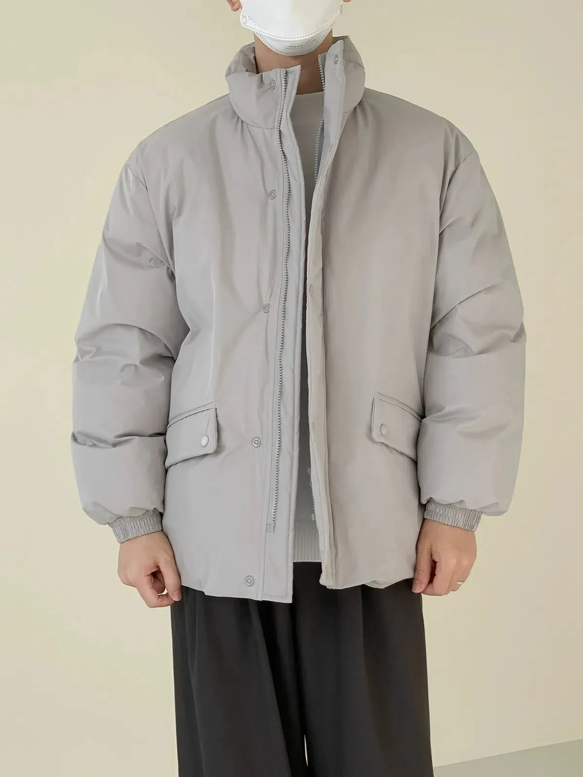 Maxct Filled Cotton Stand Collar Down Jacket