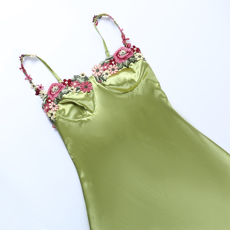 Spring Bling Satin Mini Dress Maxct