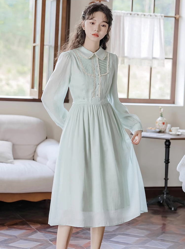 Sunday Tea Long Sleeve Midi Dress Maxct
